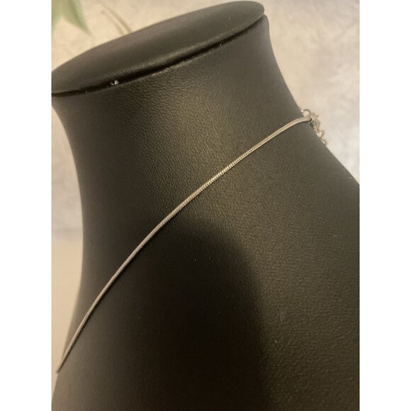 Thin Silver Chain Necklace With Adjustable Clasp For Women & Teens - Picture 4 of 4